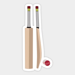 Cricket Bat Ball Clipart Stickers Sticker